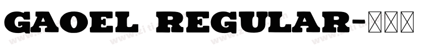 Gaoel Regular字体转换